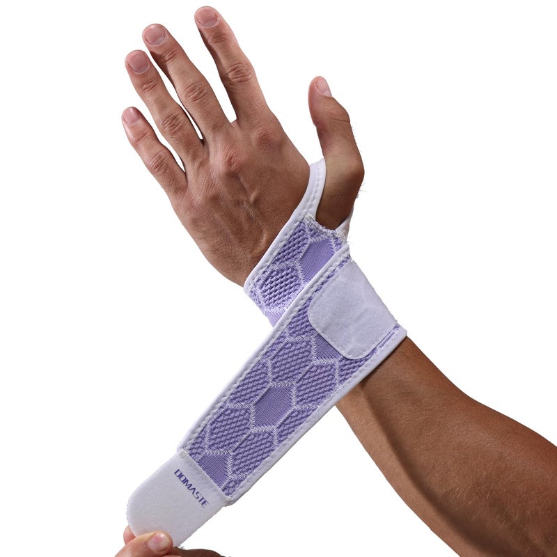 Domaste Sport Slim Wrist Wrap Wrist Brace for Carpal Tunnel Relief NeopreneFree Compression Wrist Support for Workout Adjustable Wrist Guards Fit Right Left HandViolet Pack of 1